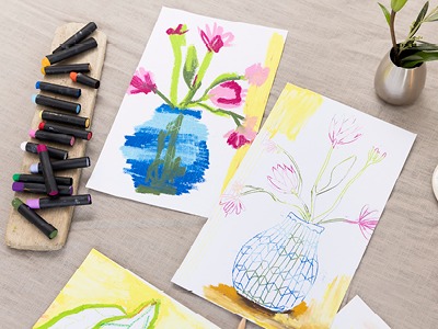 Techniques with oil pastels