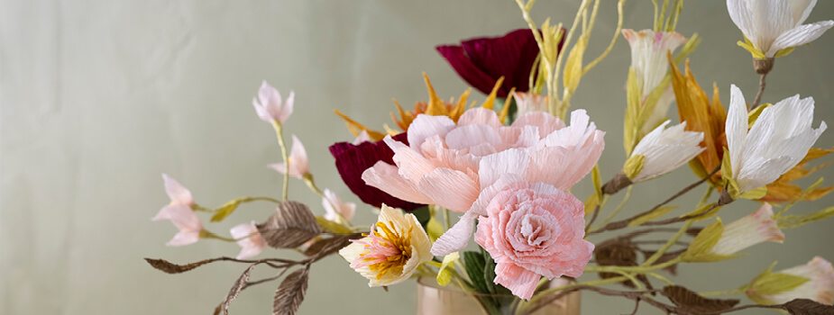 Tous nos produits pour fabriquer des fleurs en papier crépon Tous nos produits pour fabriquer des fleurs en papier crépon