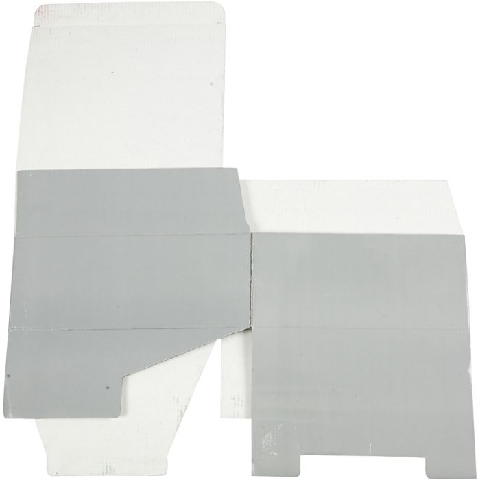 Boîte cadeau, H : 10 cm, L : 25 cm, L : 22 cm, gris clair, 1 pièce