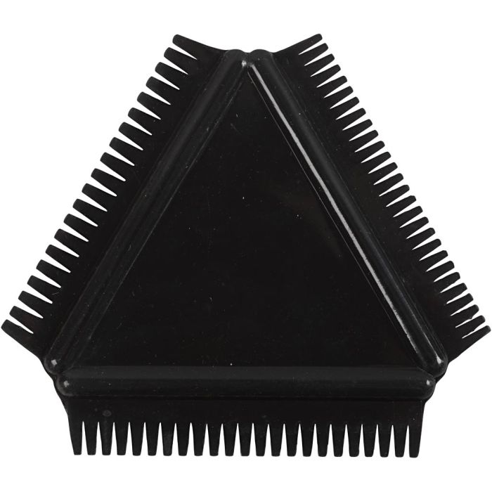 Peigne à structure en caoutchouc, dim. 9 cm, noir, 1 pièce