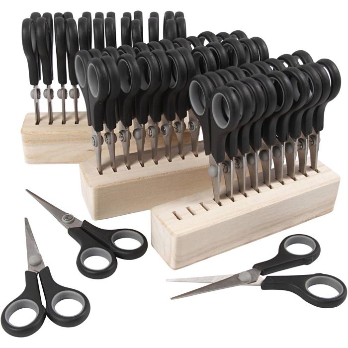 Ciseaux pour Enfants, L : 14 cm, droitier & gaucher, noir, 1 set