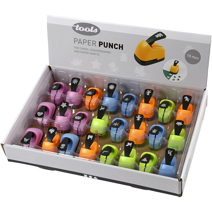 Perforatrices, quotidien et Noël, dim. 16 mm, 24 pièces/ 1 Pq.