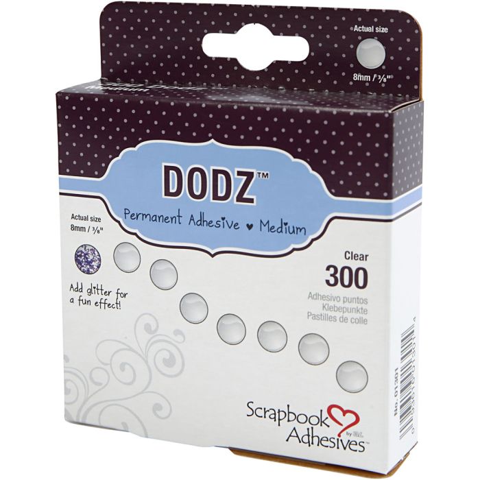 DODZ points autocollants, d 8 mm, ép. 0,5 mm, moyenne, 300 pièces/ 1 Pq.