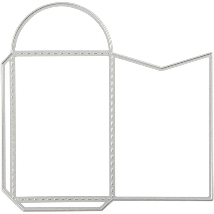 Gabarit de coupe et matrice de découpe, enveloppe, dim. 8,5x5,5 cm, 1 pièce