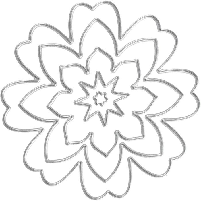 Gabarit de coupe, fleurs, d 0,5-8 cm, 1 pièce