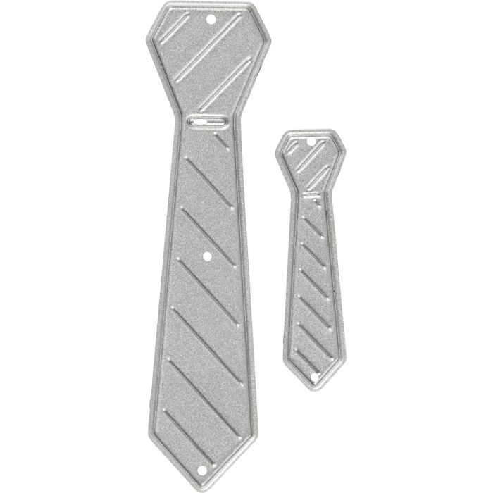 Gabarit de coupe et matrice de découpe, cravate, dim. 26x99+9x35 mm, 1 pièce