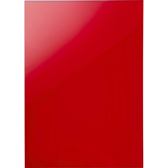 A4, ép. 3 mm, rouge transparent, 1 pièce