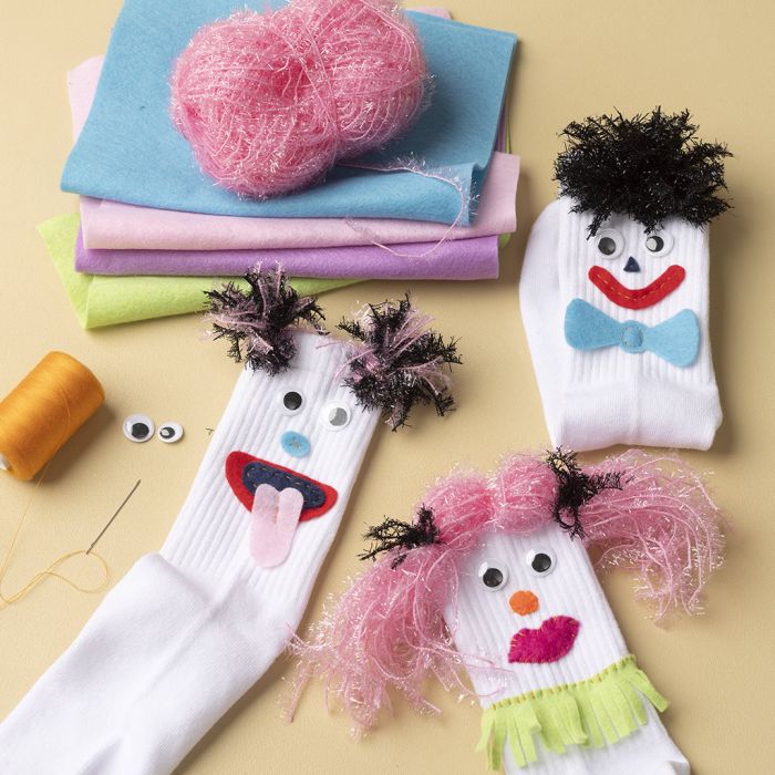 Chaussettes décorées de visages