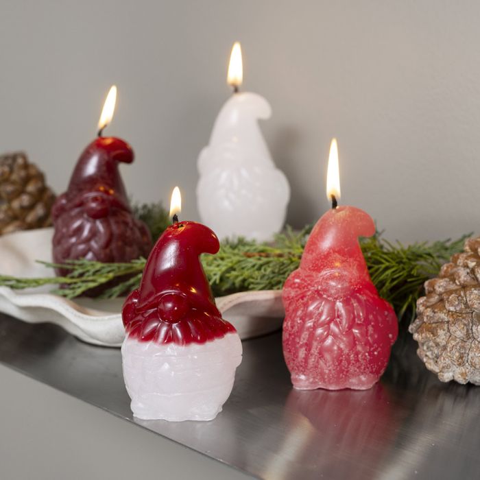 Bougies de Père Noël moulées