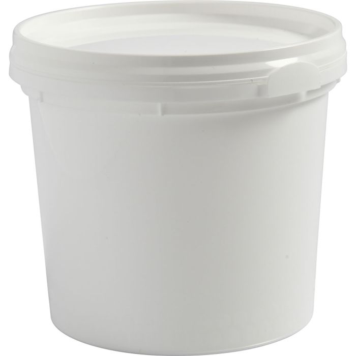 Seaux en plastique avec couvercle, H : 9,5 cm, d 9,2 cm, 300 ml, 20 pièces/ 1 Pq.