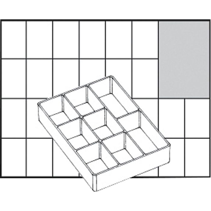 Boîte de rangement, dim. A78 Low, H : 24 mm, dim. 109x79 mm, 1 pièce