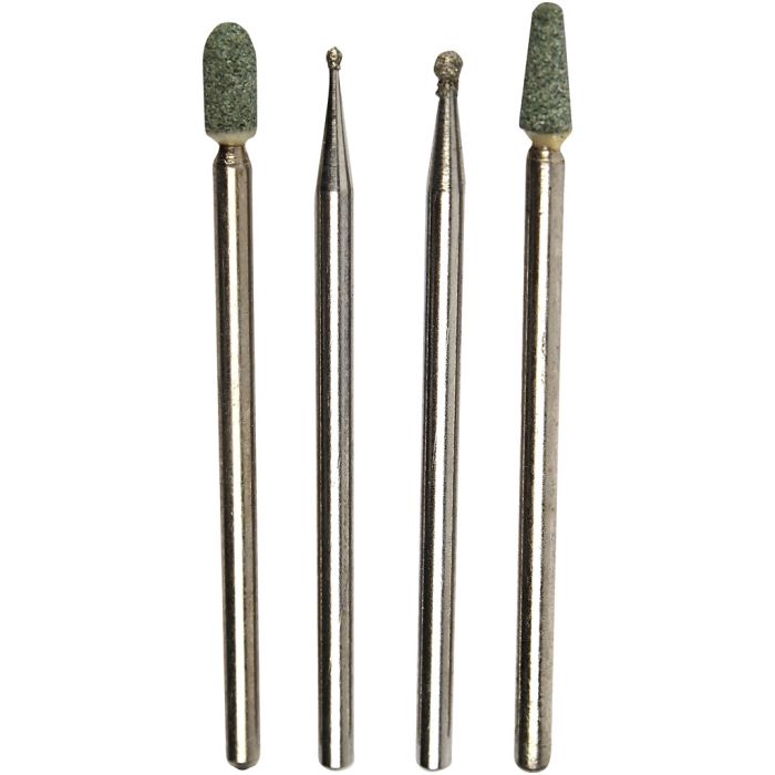 Pointe diamant set, dim. 1,0-5 mm, 4 pièces/ 1 set