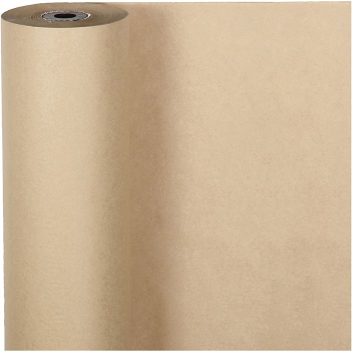 Papier cadeau, L : 50 cm, 60 gr, beige, 100 m/ 1 rouleau