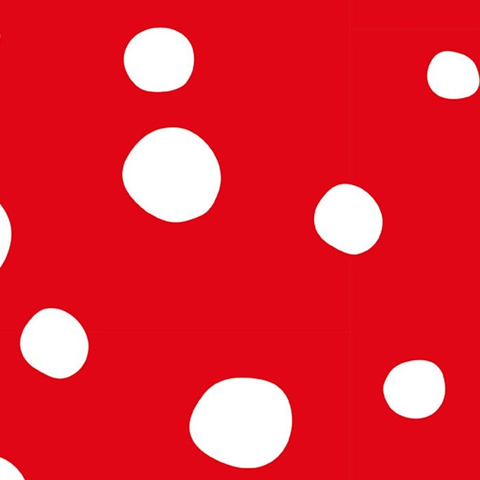 Papier cadeau, L : 50 cm, pois, 80 gr, rouge, blanc, 5 m/ 1 rouleau