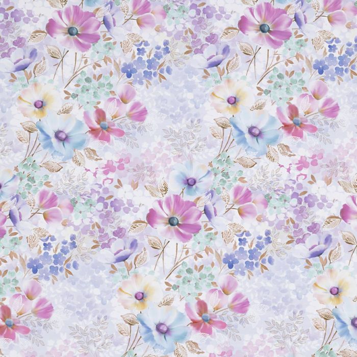 Papier cadeau, fleurs, L : 50 cm, 80 gr, 5 m/ 1 rouleau