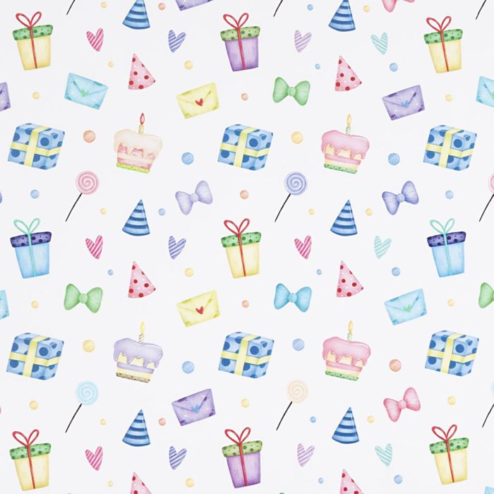 Papier cadeau, prêt pour la fête, L : 50 cm, 80 gr, 5 m/ 1 rouleau