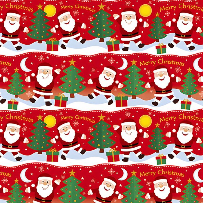 Papier cadeau, motifs de Noël, L : 50 cm, 80 gr, 5 m/ 1 rouleau