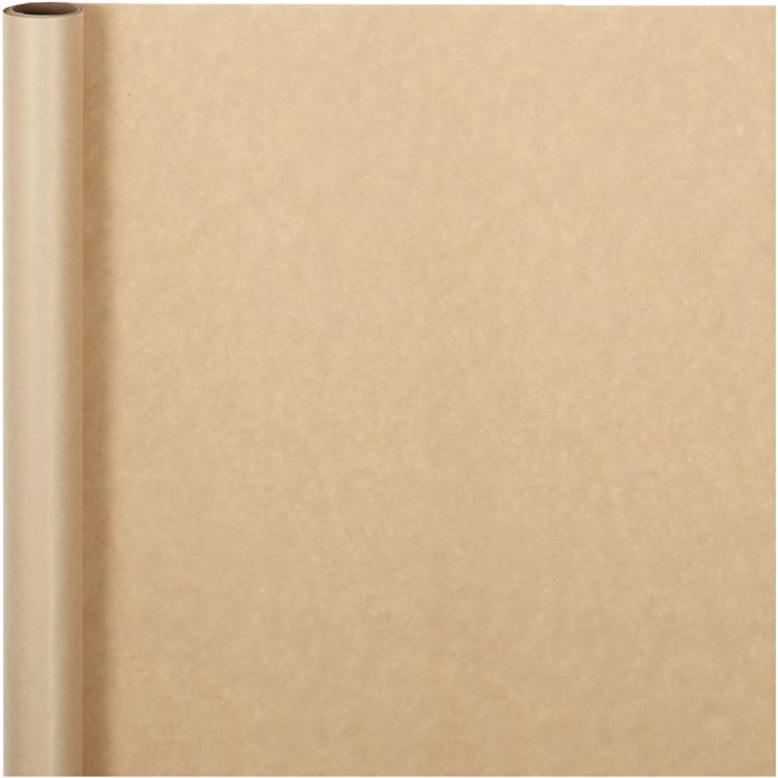 Papier cadeau, L : 50 cm, 60 gr, beige, 5 m/ 1 rouleau