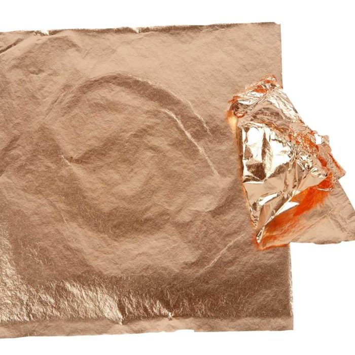 Imitation feuille métal, feuille 16x16 cm, copper, 0,625 m2, 25 flles/ 1 Pq.