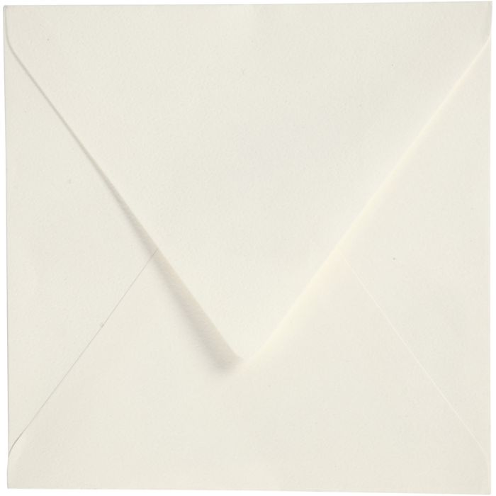 Enveloppes, dimension enveloppes 16x16 cm, 120 gr, blanc cassé, 50 pièces/ 1 Pq.