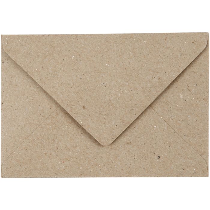 Enveloppe, dimension enveloppes 7,8x11,5 cm, 120 gr, naturel, 50 pièces/ 1 Pq.