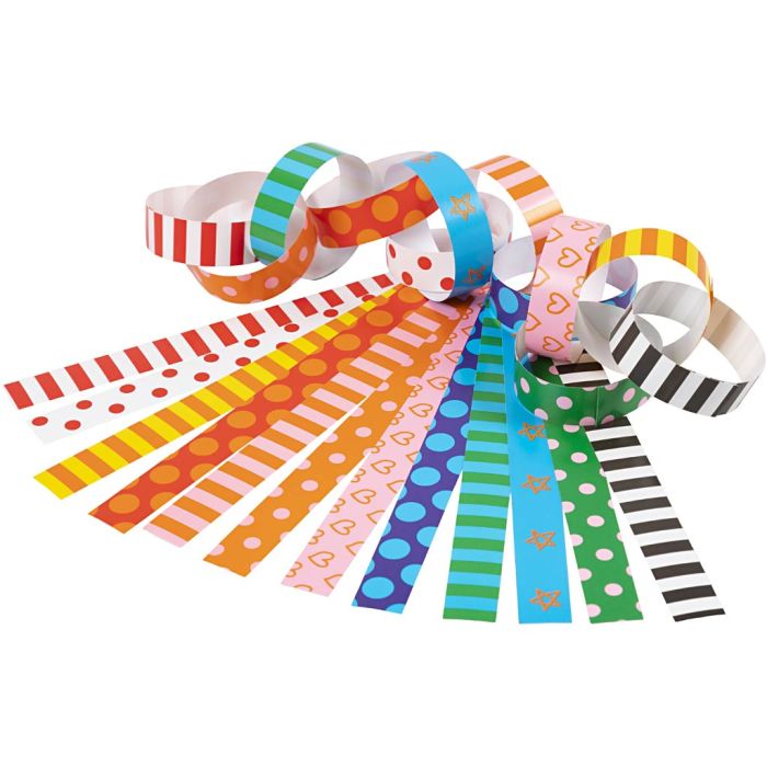 Guirlande en papier, motifs, L : 16 cm, L : 15 mm, 2400 pièces/ 1 Pq.