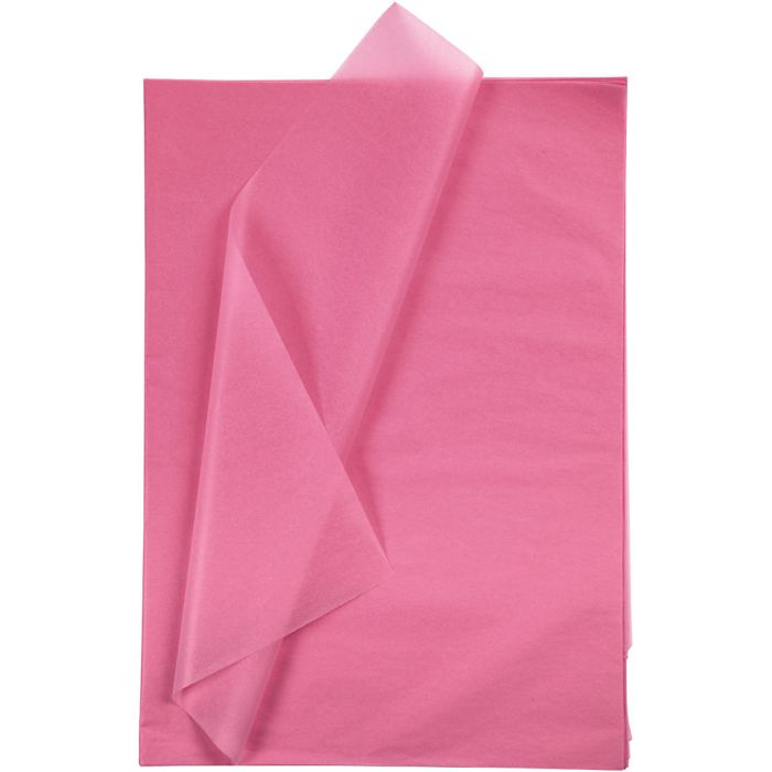 Papier de Soie, feuille 50x70 cm, 17 gr, rose, 25 flles/ 1 Pq.