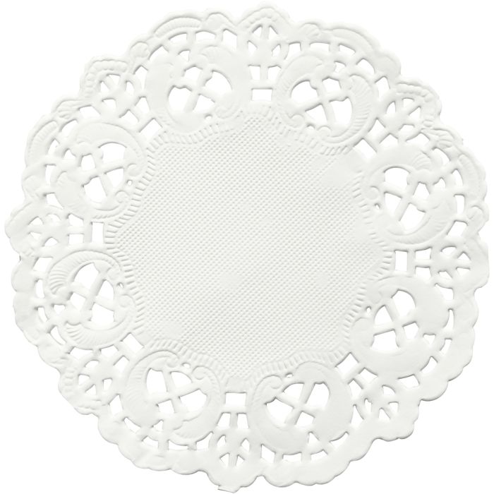 Napperons en papier, rond, d 11 cm, 30 pièces/ 1 Pq.