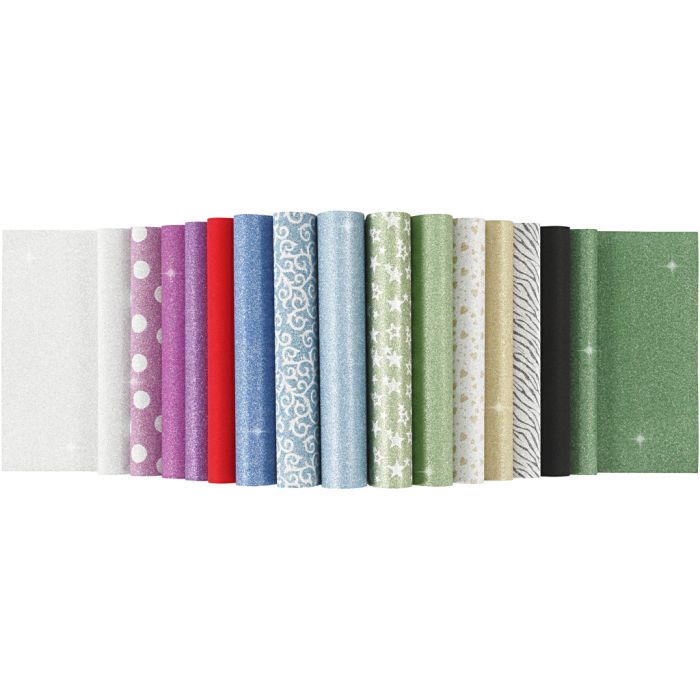 Film pailleté, A4, feuille 210x297 mm, 150 gr, 30 flles/ 1 pièce