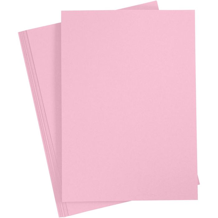 Papier cartonné, A4, feuille 210x297 mm, 180 gr, rose clair, 20 flles/ 1 Pq.