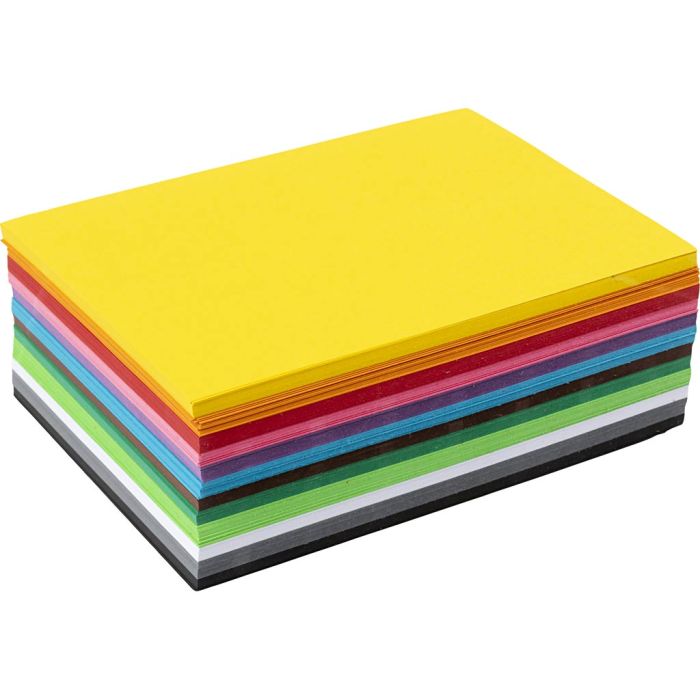 Papier cartonné, A5, 180 gr, ass. de couleurs, 300 flles/ 1 Pq.
