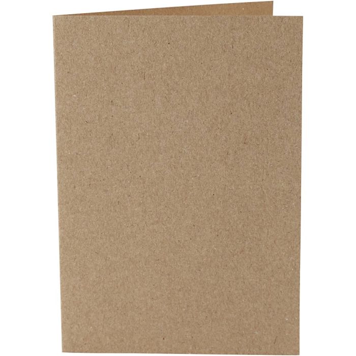 Cartes, dimension carte 10,5x15 cm, 220 gr, naturel, 10 pièces/ 1 Pq.
