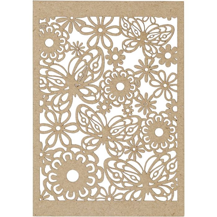 Papier cartonné motif dentelle, A6, feuille 105x148 mm, 200 gr, naturel, 10 pièces/ 1 Pq.
