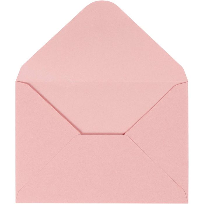 Enveloppes, dimension enveloppes 11,5x16 cm, 110, rose clair, 10 pièces/ 1 Pq.