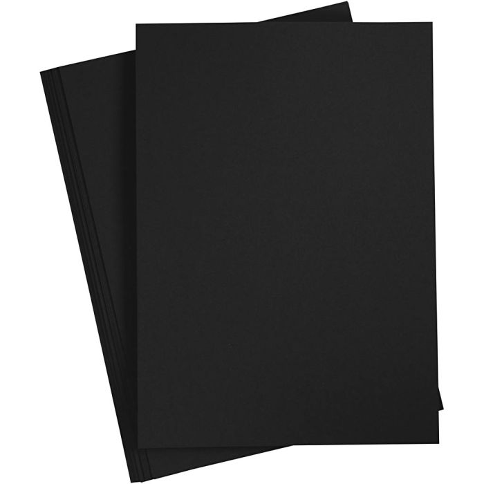 Papier, A4, feuille 210x297 mm, 80 gr, noir, 20 pièces/ 1 Pq.