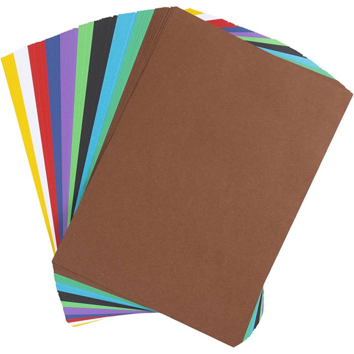 Papier Creativ, dim. A4, 120 gr, ass. de couleurs, 100 flles/ 1 Pq.