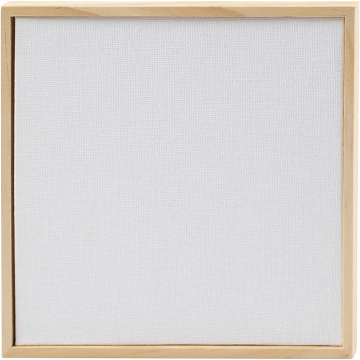 Panneau en carton entoilé avec cadre, dim. 15,8x15,8 cm, 280 gr, blanc, 10 pièces/ 1 Pq.