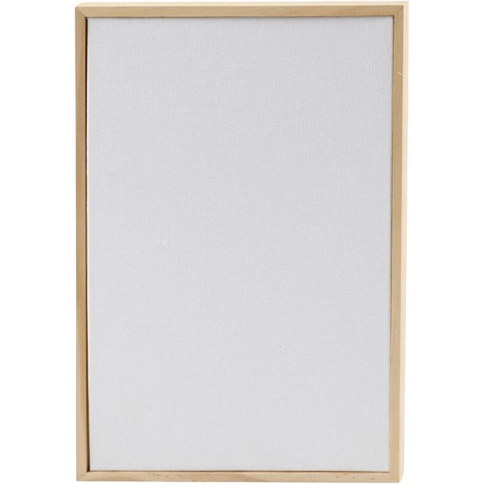 Panneau en carton entoilé avec cadre, dim. 15,8x23,8 cm, 280 gr, blanc, 10 pièces/ 1 Pq.