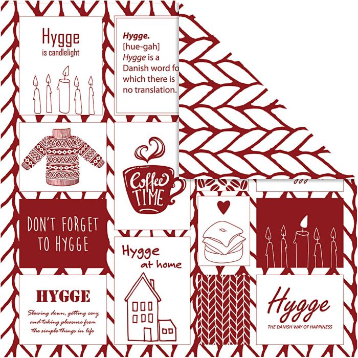 Papier Design, confort et tricot, feuille 30,5x30,5 cm, 180 gr, 5 flles/ 1 Pq.