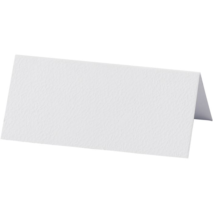 Marque-places, dim. 9x4 cm, 220 gr, blanc, 20 pièces/ 1 Pq.