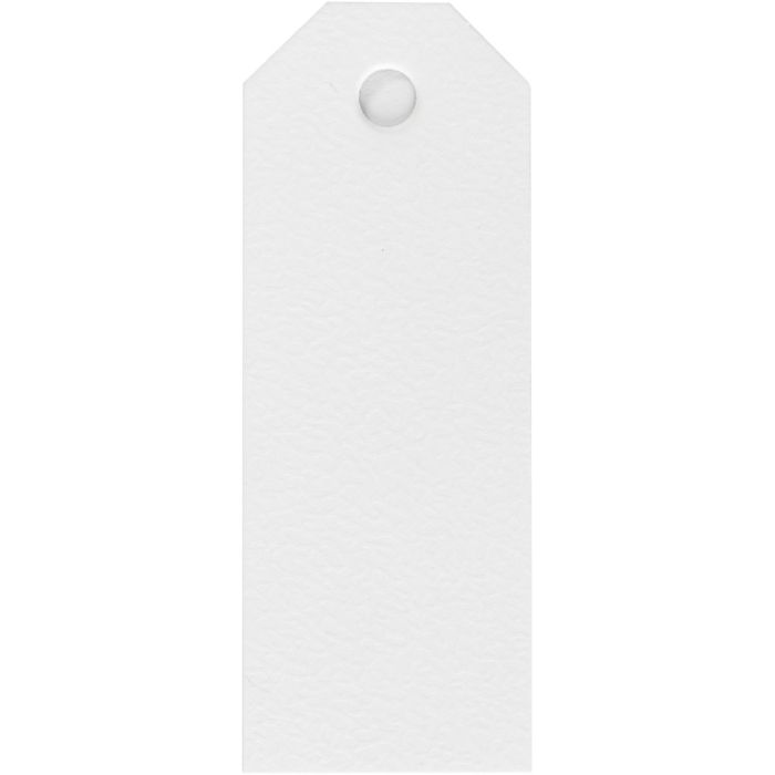 Étiquettes en carton, dim. 3x8 cm, 220 gr, blanc, 20 pièces/ 1 Pq.