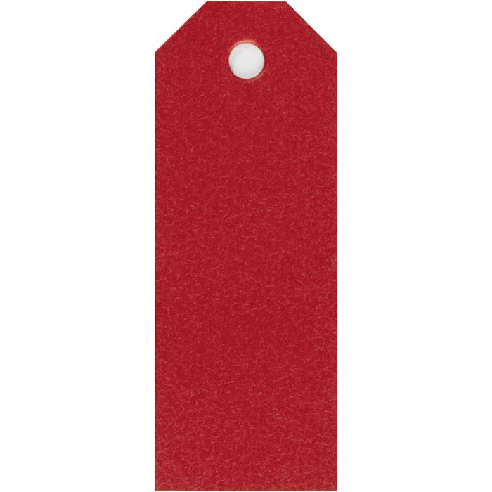 Étiquettes en carton, dim. 3x8 cm, 220 gr, rouge, 20 pièces/ 1 Pq.