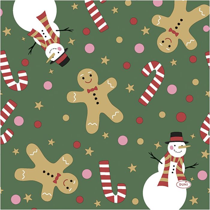 Serviettes de table, Friandises de Noël, dim. 33x33 cm, 20 pièces/ 1 Pq.