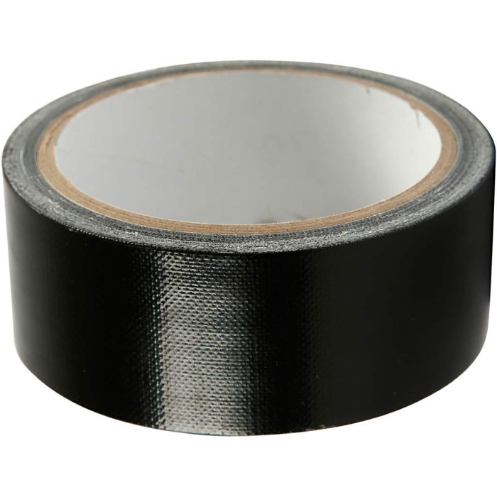 Duct tape, L : 38 mm, noir, 25 m/ 1 rouleau
