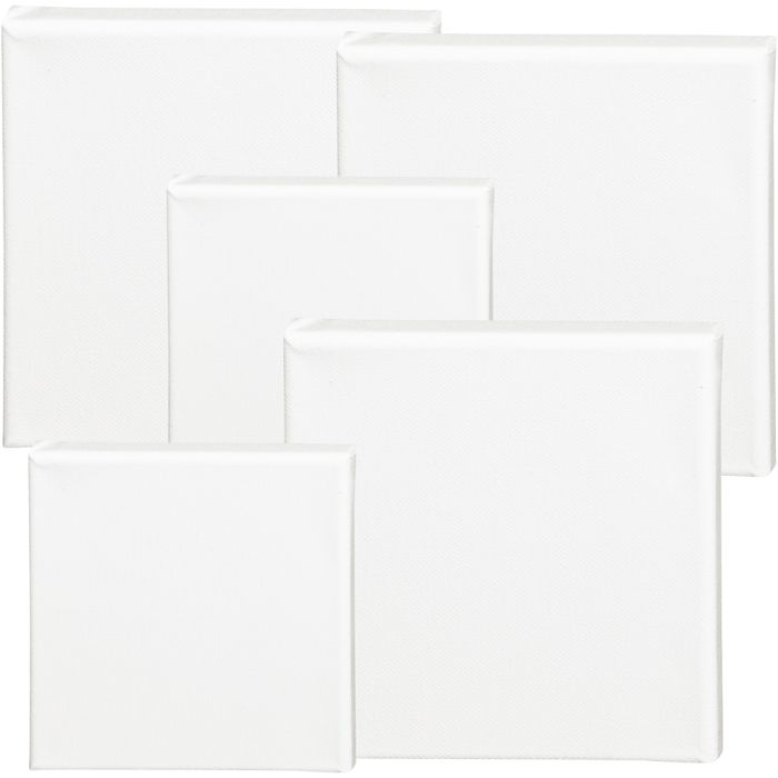 Châssis entoilés, P: 1,6 cm, dim. 15x15 cm, 360 gr, blanc, 40 pièces/ 1 Pq.