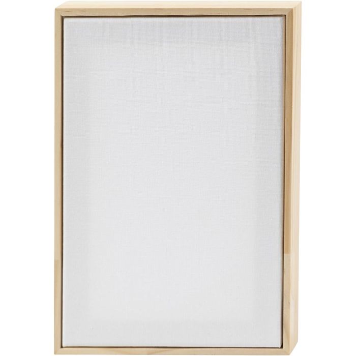 Châssis entoilés avec cadre, dim. 15,8x23,8 cm, 280 gr, blanc, 1 pièce