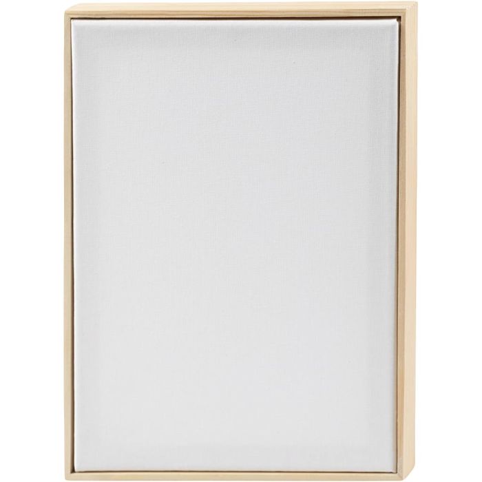 Châssis entoilés avec cadre, A4, dim. 21x29,7 cm, 280 gr, blanc, 1 pièce
