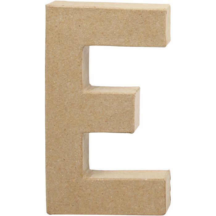 Lettre, E, H : 20,5 cm, L : 11,5 cm, ép. 2,5 cm, 1 pièce