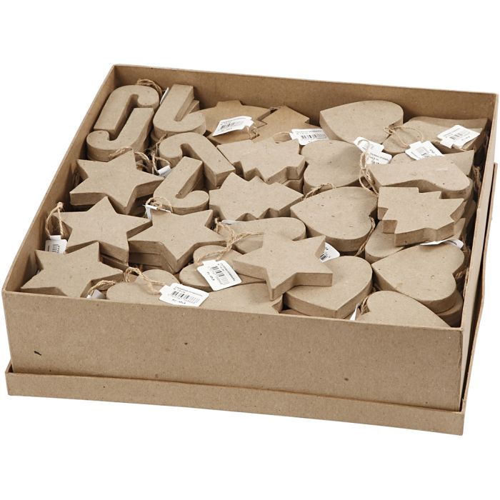 Décorations de Noël, H : 7-8 cm, 174 pièces/ 1 Pq.