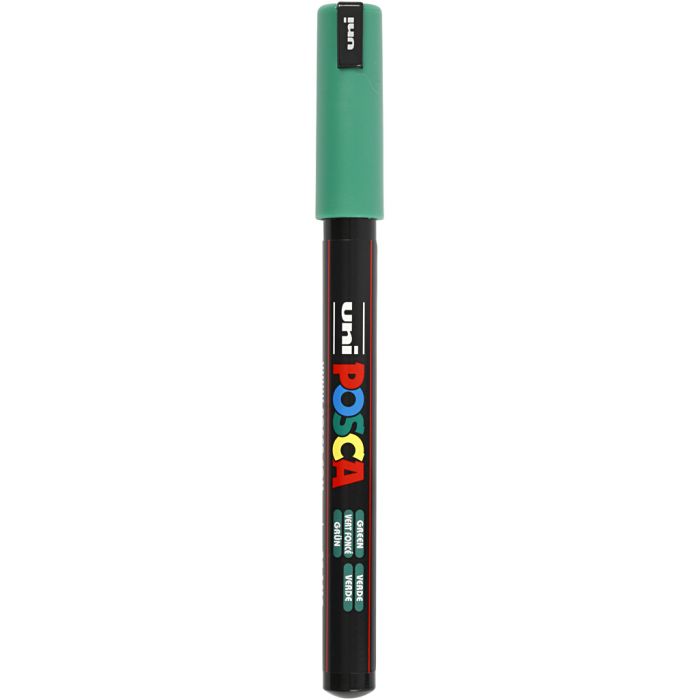 Marqueur Posca, dim. PC-1MR, trait 0,7 mm, extra fin, vert, 1 pièce